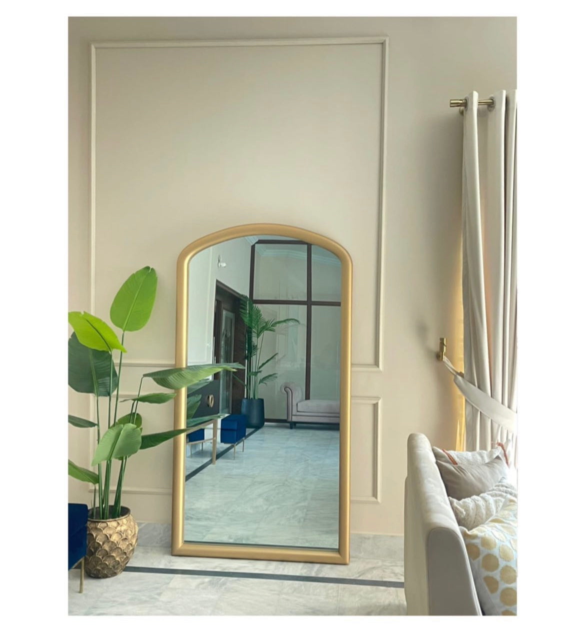 Line Mirror - Gold