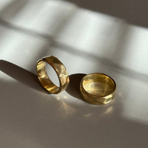 Hammered brass ring