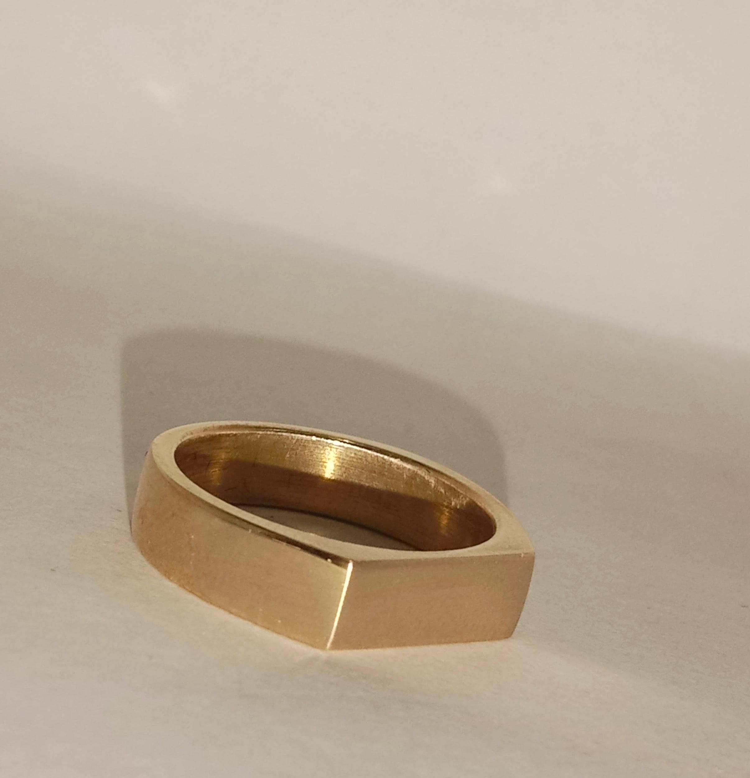 Starlight - Brass Signet Ring - Gold