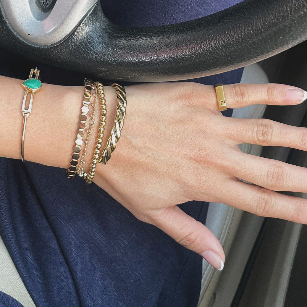 Starlight - Brass Signet Ring - Gold