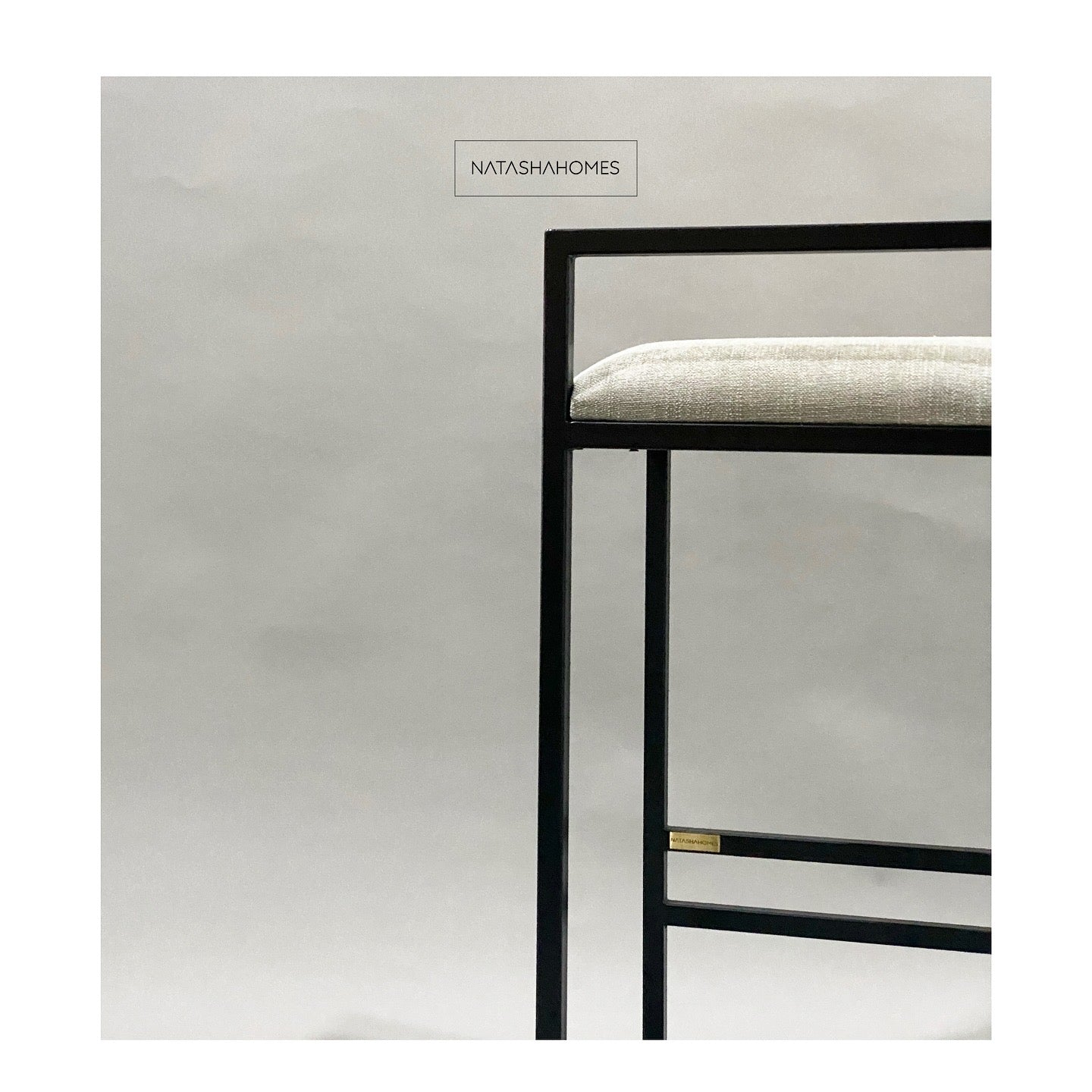The T Barstool - Metal & Cushioned Seat
