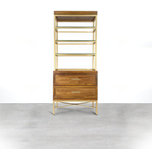 Luxury gold and wooden shelf - natashahomes 