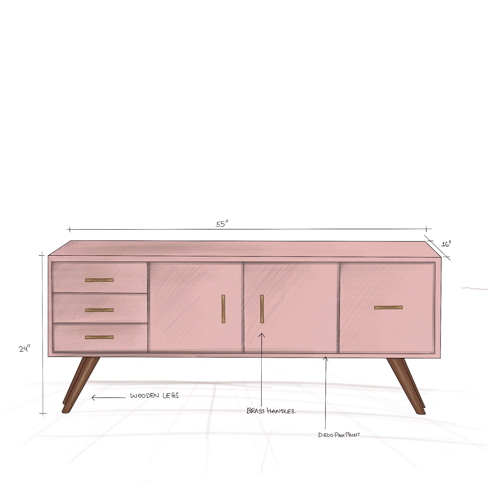 Pin k TV cabinet cradenza - storage cabinet- natashahomes-furniture-pakistan-sketch/drawing