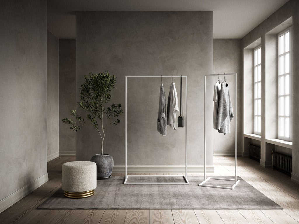 Line clothing rack - black - natashahomes- furniture - fashion stand - white