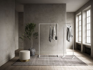 Line clothing rack - black - natashahomes- furniture - fashion stand - white