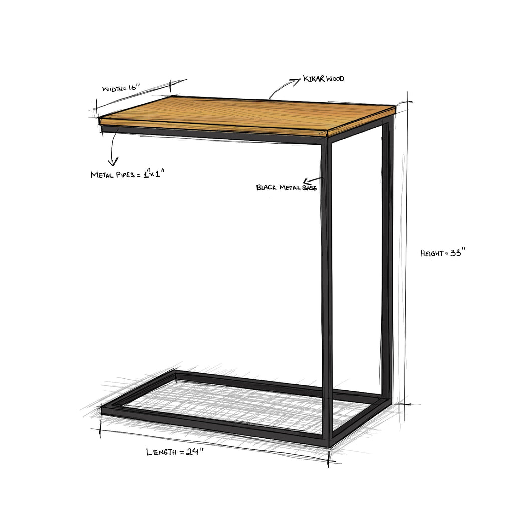 C table - working - office - bed table - natashahomes - pakistan - furniture