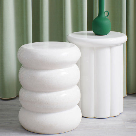 Nordic white side table - small - natashahomes - pakistan