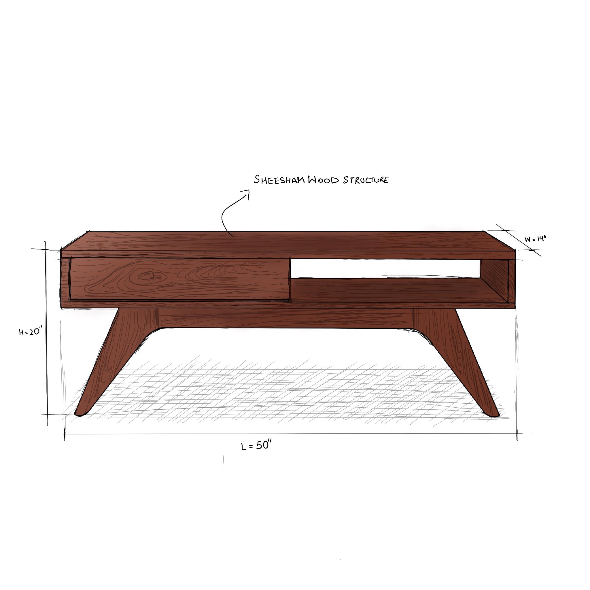 Mid Century Modern TV Console