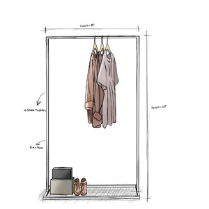 Line clothing rack - black - natashahomes- furniture - fashion stand - white - sketch